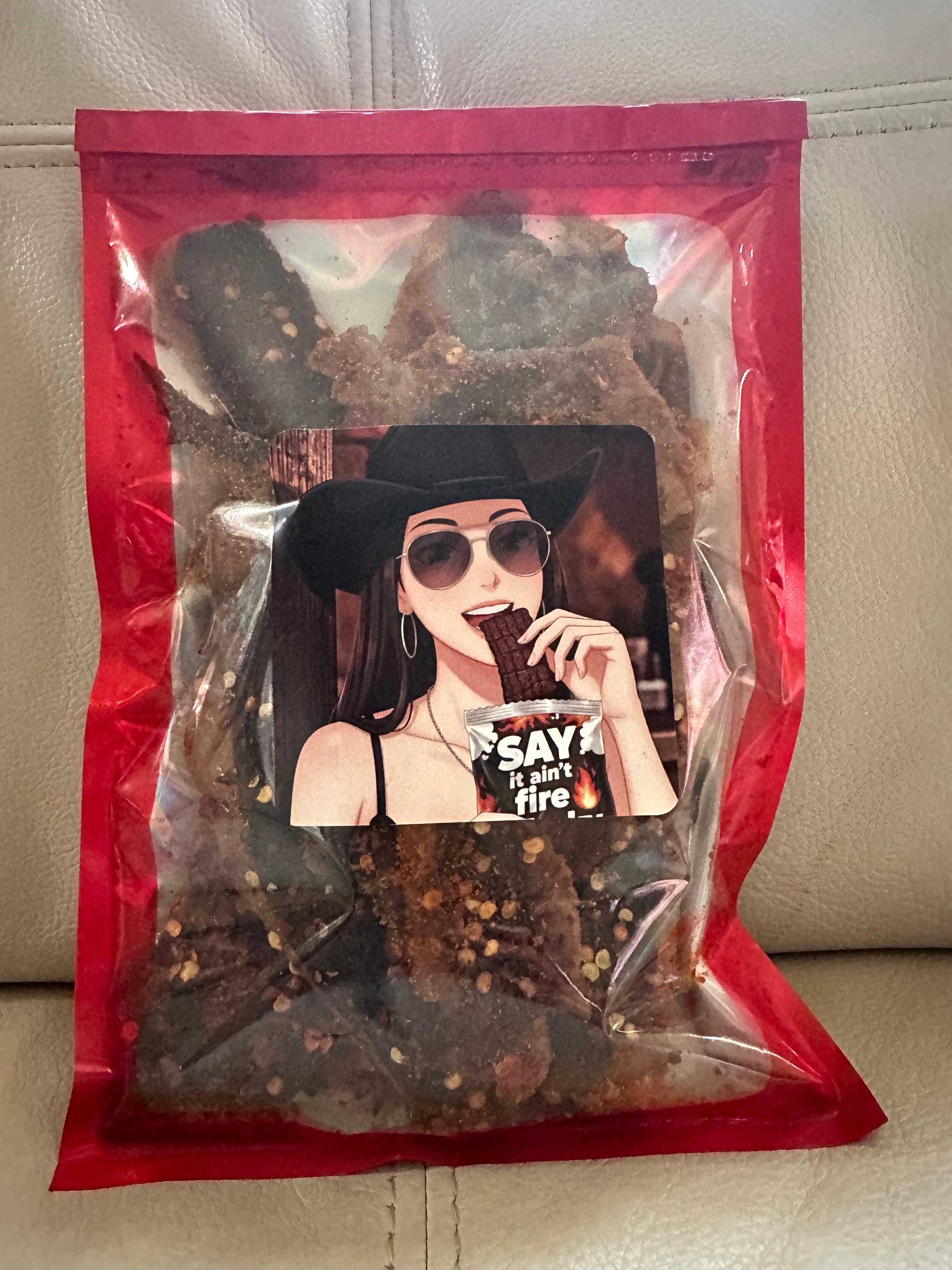 Say It Ain't Fire Crispy Beef Jerky Level 4 Extra Hot